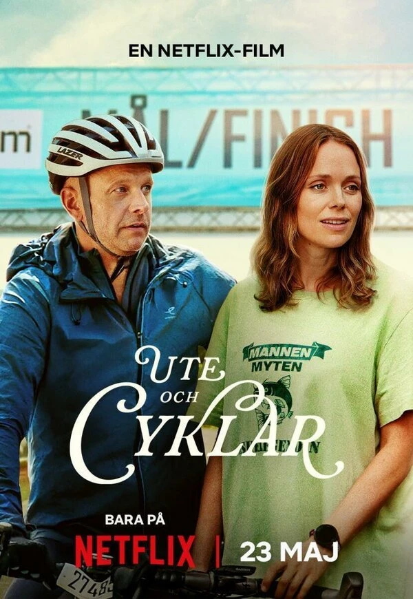 Ute och cyklar постер