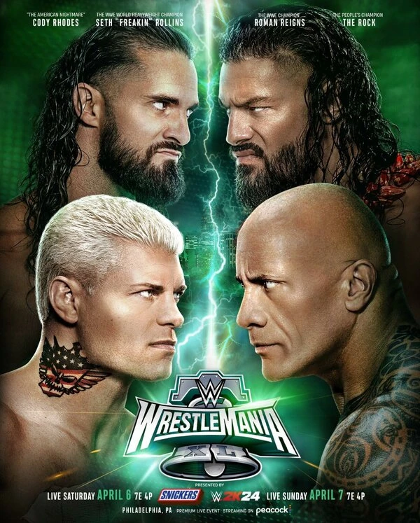 WrestleMania XL 2024 постер